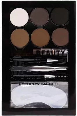 AFARAXIA Eyebrow Powder Cake with Eyebrow Brush, Long Lasting WaterProof Eyebrow Palette(MULTI-COLOUR)