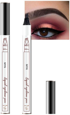 MYN Long Lasting Fashion Eyebrow Pencil | With Precision Applicator, Micro-Fork Tip(Black)