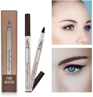 CATERINACHIARA Brow Micro-Fork 4 Tips Waterproof Pen(BROWN)