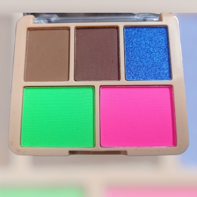 THTC Best Highly Pigmented & Water proof Eye Shadow & eyebrow Definer Palette 5 g(multi color)