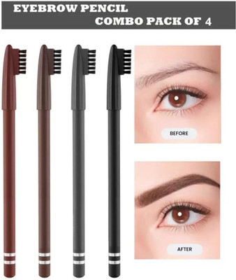 Yuency EYE BROW PENCIL SOFT PRECISION (BLACK, GREY, BROWN, DARK BROWN) EYE BROW PENCIL(BLACK, BROWN)