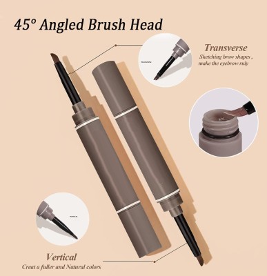 ADJD Eyebrow Cream Pen Delicate Smooth Long-lasting Natural(brown)