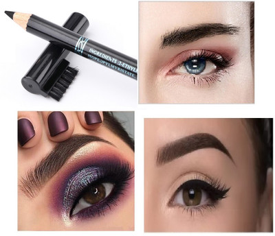 AMOSFIA Eyebrow Pencil Black New And High Quality(Ink Black)