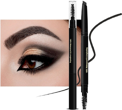 GULGLOW99 Eyebrow Definer Pencil with Spoolie Natural Looking Brows SmudgeProof Waterproof(BLACK)