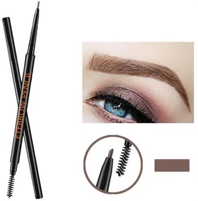 HUZURLU Fine Eyebrow Pencil Automatic Rotation Double Head Single Line Eyebrow(BROWN)