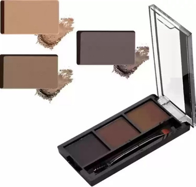 Emijun 3 Color Eyebrow Powder Cake Palette With 1 Brush 9 g(multi color)