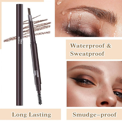 Herrlich 2 in 1 Dual Function Eye Brow Filling Pencil with Brush(Brown)