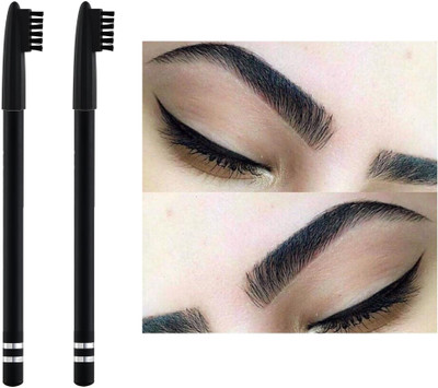 GFSU - GO FOR SOMETHING UNIQUE Dark black eyebrow Pencil With Brush(black)