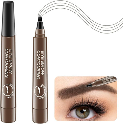 YAWI Waterproof Liquid Eyebrow Pen with a Micro-Fork Tip Applicator Formula(Brown)