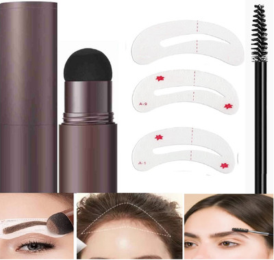 THTC Long-Lasting Waterproof Eyebrow Stamp Stencil Kit Eyebrow Stencil(3)