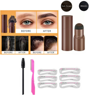 Three Elements Eyebrow enhancer Stamp Shaping Kit Stencil Brush Eyebrow Stick Hair Line Contour Eyebrow Stencil(3)