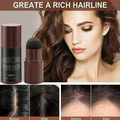 Emijun Waterproof hair stamp concealer 2 in1Hairline Shadow Powder Stick Eyebrow Stencil(3)