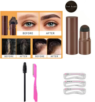 Three Elements Eyebrow enhancer Stamp Shaping Kit root touchup Hair Line Contour face razor Eyebrow Stencil(3)
