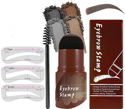 MISTY ALLE 2 EYEBROW ENHANCER STAMP PACK 1 BLACK & BROWN WITH STENCIL 2 g(BLACK AND BROWN)
