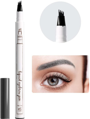 Latixmat Micro Ink Brow Pen Waterproof Eyebrow Pencil with Micro-Fork For Eye Makeup 1 ml(Grey)