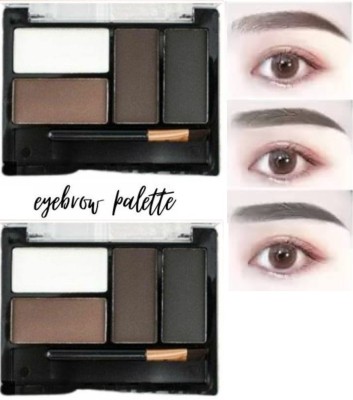 Emijun 4-in-1 eyebrow palette Smudge Proof & Long Lasting Eye Makeup Kit combo Eyebrow Stencil(2)