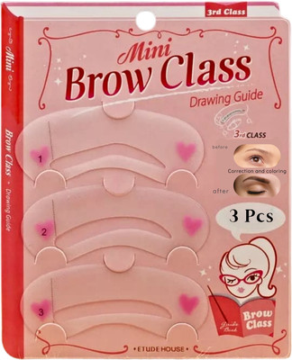 Ear Lobe & Accessories Reusable Eyebrow Stencil Eye Brow Grooming Shaping Template- Set of 3 Pieces Eyebrow Stencil(3)