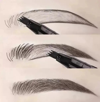 GABBU New Multi Purpose Tattoo Eyebrows Lasting Makeup Black-1 Eyebrow Stencil(1)