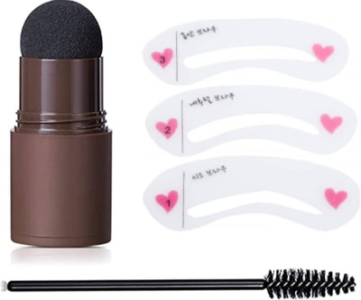 skinplus Eyebrow Kit - Eyebrow Stamp + Eyebrow Stencils + Eyebrow Brush 01 black Eyebrow Stencil(1)