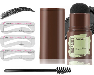 HUZURLU Eyebrow Stamp Stencil Kit, One Step Brow Stamp Makeup Powder Eyebrow Stencil(3)