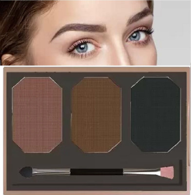HUZURLU Instant Eyebrow Powder Cake Palette With Brush 9 g(MULTICOLOR)