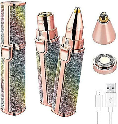 KRIYAART 2 IN 1 USB FLAWLESS TRIMMER RAINBOW Eyebrow Thread(18 cm, Pack of1)