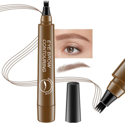 evererin 4 Micro-Fork Eyebrow Pen Applicator Creates Flawless Natural Looking Brows Eyebrow Thread(2 m, Pack of1)
