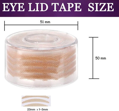 Budieggs hooded eyes Makeup Eyelid tape tools Sticker Strips with fork.