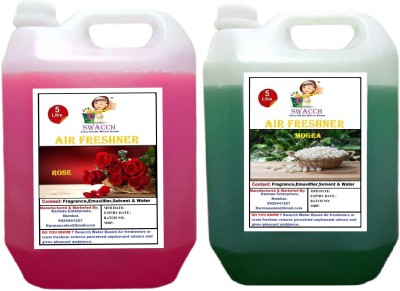 swacch Rose, Mogra Air Freshner (5 Litre) (Combo Pack of 2) Refill(2 x 5000 ml)