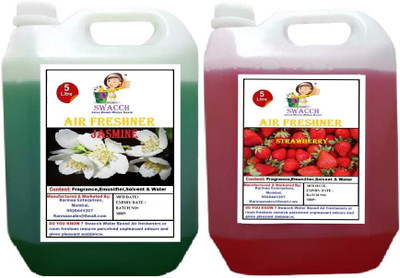 swacch Air Freshner (5 Litre) (Pack of 2) Jasmine & Strawberry Fabric Deodorizer(10000 ml)