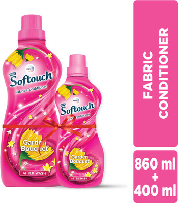 Softouch by Wipro Garden Bouquet Liquid Fabric Conditioner with Jasmine & Fresh Roses Fragrance(1260 ml)
