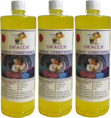 swacch Fabric Conditioner (1 Litre)(Pack of 3) Lemon(3 x 1000 ml)