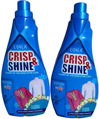 Ujala crisp & shine after-wash fabric enhancer floral fusion(2 x 1000 ml)