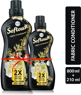 Softouch by Wipro 2X French Perfume Liquid Fabric Conditioner with French Rose & Jasmine(1010 ml)