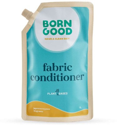 Born Good Plant Based Fabric Conditioner (Softener) 1000ml | USDA Certified Liquid - Refill pouch, Natural Eco-friendly - Soft & Shine(1000 ml)