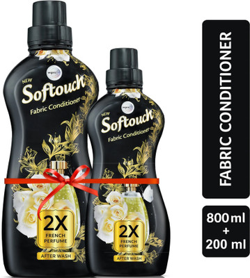 Softouch by Wipro 2X French Perfume Liquid Fabric Conditioner with French Rose & Jasmine(1000 ml)