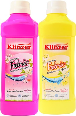 Klinzer After Wash Fabric Conditioner with Softener | Pink & Yellow Lily Fragrance| 2L(2 x 1 L)