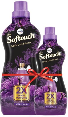 Softouch by Wipro 2X Royal Perfume Liquid Fabric Conditioner with Bergamot, Grapefruit & Jasmine(1200 ml)