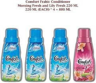 Comfort MORNING FRESH 220ML 3U + LILY FRESH 220ML 1U(4 x 220 ml)