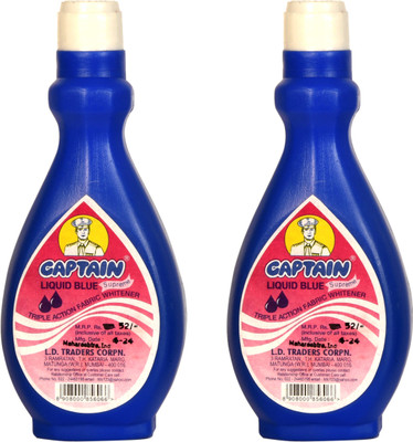 CAPTAIN _Liquid Blue Supreme Triple Action ( Pack of 2 ) Fabric Whitener(2 x 250 ml)