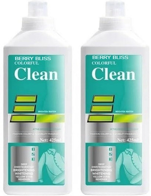 Berry Bliss Colorful Clean Color‑Safe Bleach Liquid Laundry Whitener & Booster Fresh Fabric Whitener(2 x 425 ml)