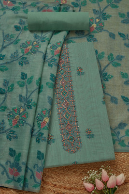 soch Chanderi Floral Print Salwar Suit Material