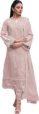 VATAGAMFAB Georgette Embroidered Salwar Suit Material