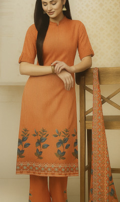 RG ENTERPRISES Cotton Blend Printed Salwar Suit Material