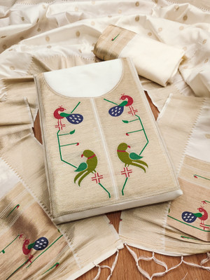 Divastri Cotton Silk Embellished Salwar Suit Material