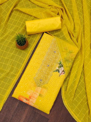 Jaipur Kurti Polyester Floral Print Salwar Suit Material