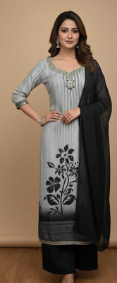 Chingaari Muslin Floral Print Kurta Fabric