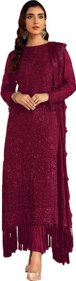 VATAGAMFAB Georgette Embroidered Salwar Suit Material
