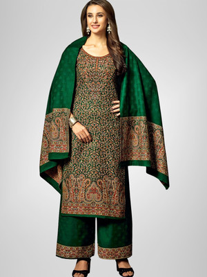 Safaa Acrylic Blend Self Design Kurta & Palazzo Material
