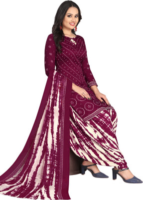 Ruhabs Crepe Self Design Salwar Suit Material